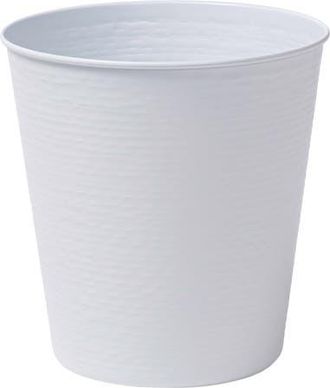 Happimess Remi Modern Classic Textured Steel 2-Gallon Wastebasket in Matte White at Nordstrom