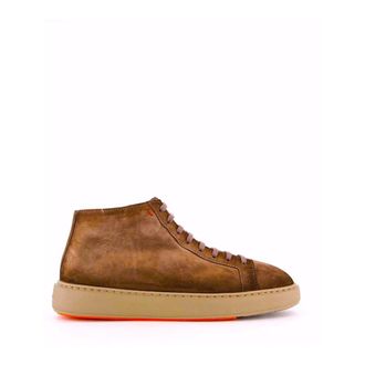 Santoni Sneakers, male, Brown, Size: 6 US Brown Suede Sneaker