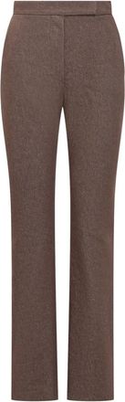 Max Mara Galizia Slim-fit Broeken - Dames - Slim Fit Broeken - Wit - S - Katoen - Broeken