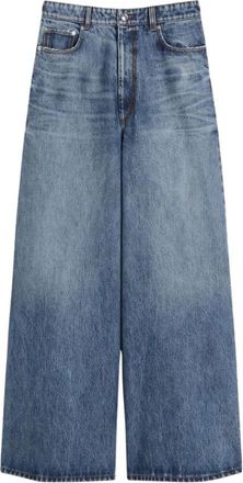 Sportmax Spdangri Wide Jeans - Dames - Loose Fit Jeans - Blauw - W28 - Katoen - Jeans