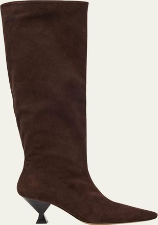 MARIA LUCA Noa Suede Knee Boots