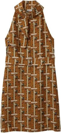 Burberry Bus Silk Halterneck Dress, Brand Size 10 ( US Size 8 )