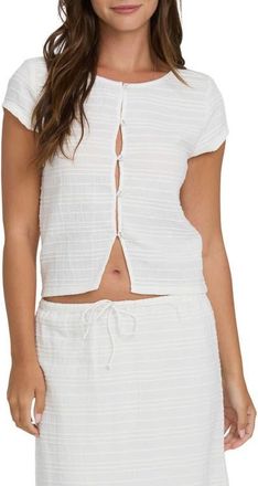 Billabong Your Call Woven Button-Up Top in Salt Crystal at Nordstrom, Size X-Small