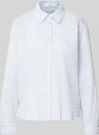 OPUS Regular Fit Hemdbluse mit Smok-Details Modell Finnea in Hellblau, Gr&ouml;&szlig;e 34