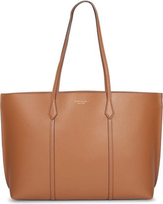 Tory Burch Perry Tote - Dames - Shoppers - Bruin - ONE Size - Katoen - Tassen