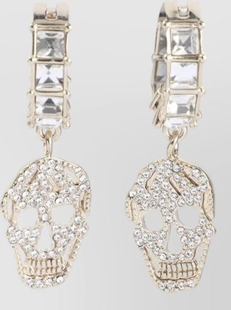 Alexander McQueen crystal-embellished hoop earrings
