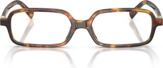 Miu Miu 0mu 01yv Rectangular Tortoiseshell Acetate Eyeglasses