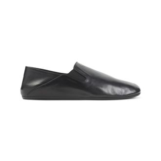 Prada Black Solid Slip-on Loafers