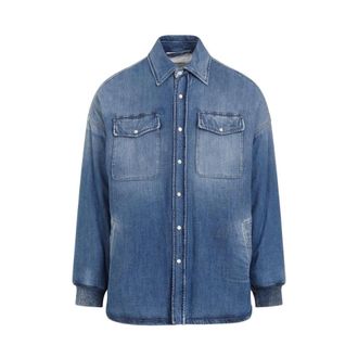 Alexander McQueen Heren, Overhemden, Blauw, Maat: M Denim