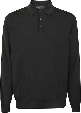 Zanone Blauwe Wollen Polo Shirt - Heren - Polos - Groen - 2XL - Wol - Tops