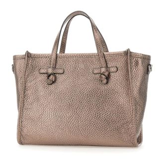 Gianni Chiarini Handbags, female, Brown, Size: ONE SIZE Miss Marcella32 Maxi Grain Leather Handbag