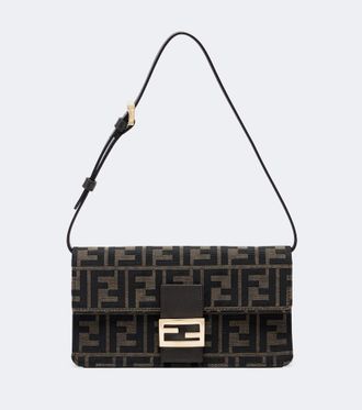 Fendi Cartera con cadena Tube de lona jacquard