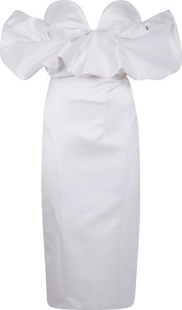 Elisabetta Franchi Satin Dress Strapples