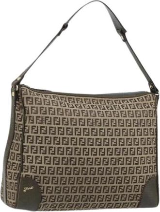 Fendi Pre-owned Zucchino Schoudertas - Dames - Vintage Schoudertas - Bruin - ONE Size - Leer - Vintage