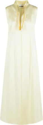 Jil Sander Jurk met diepe hals - Geel