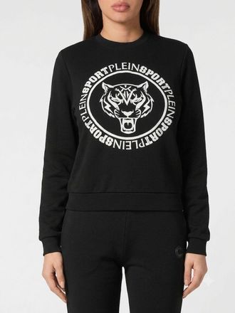 Plein Sport Felpa girocollo in jersey con logo stampato a contrasto