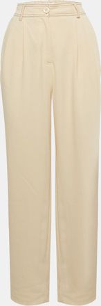 See By Chlo&eacute; See by Chloe Beige Contrast Stitch Crepe Trousers M