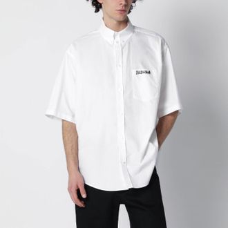 Balenciaga Camicia Masking Tape bianca