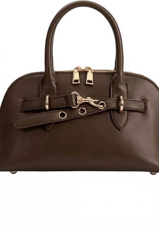 Melie Bianco Womens Rue Handle Bag In Espresso