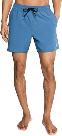 Volcom Lido Solid Trunks 16 Mens Swimwear Sets Blueberry : SM, Polyester