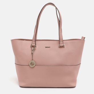 DKNY Dkny Bryant Park Blush Pink Saffiano Leather Shopper Tote