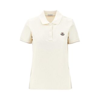 Moncler Piquet polo shirt with logo patch Woman M