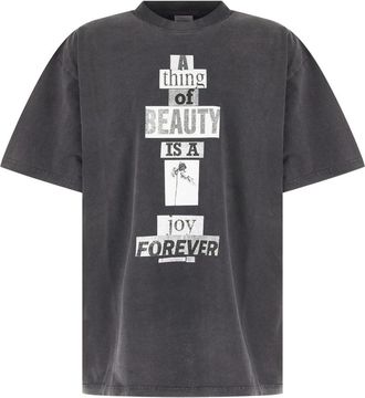 Balenciaga Oversized T-shirt - Heren - T-shirts - Zwart - L - Katoen - Tops
