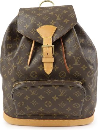 Louis Vuitton Vintage Montsouris Monogram Canvas Brown Canvas Backpack Bag (Pre-Owned)