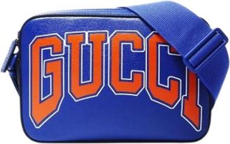 Gucci Pre-owned Cross Body Bags, female, Blue, Size: ONE SIZE Pre-owned Vintage Shoulder Bag