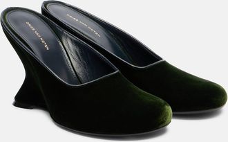Dries Van Noten Pumps 95 in velluto con zeppa