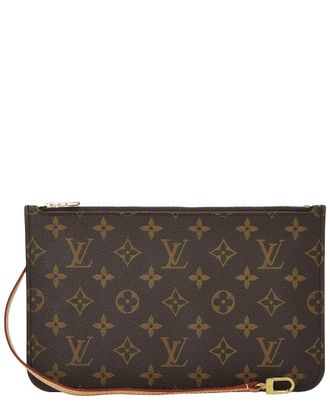 Louis Vuitton Brown Monogram Coated Canvas Neverfull Pouch Mm (Authentic Pre- Loved)
