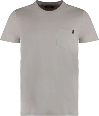 Moorer T-shirt con taschino - Grigio