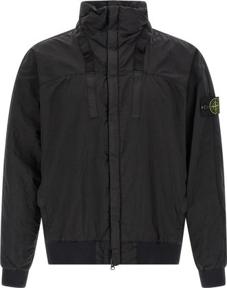 Stone Island Black Solid Logo Jacket