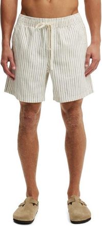 Cotton On Mens Easy Short in Bone Pinstripe at Nordstrom, Size X-Small