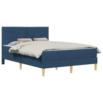 vidaXL Estructura De Cama Azul 120 X 190 Cm Poli&eacute;ster Vidaxl