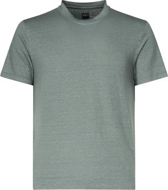 Fedeli Linnen Flex T-shirts en Polos - Heren - T-shirts - Groen - M - Linnen - Tops