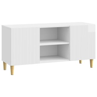 vidaXL Mueble De Tv Brillante 102 X 34,5 X 50 Cm Madera De Ingenier&iacute;a Vidaxl