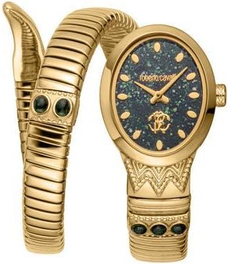 Roberto Cavalli Serpente Ornato Snake Wraparound Bracelet Watch, 22.5mm x 34mm in Gold at Nordstrom Rack