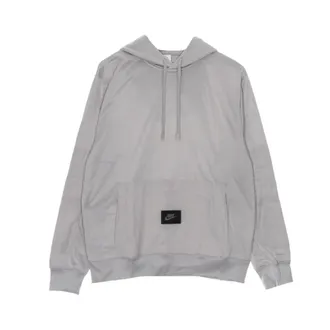 Nike Hoodies & sweatvesten, Heren, Grijs, L, Polyester, Dri-FIT Fleece Hoodie met Lange Mouwen