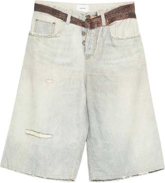 Haikure Printed Belted Shorts