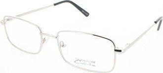 Signature Unisex Silver Tone Rectangular Eyeglass Frames 1116Silver53