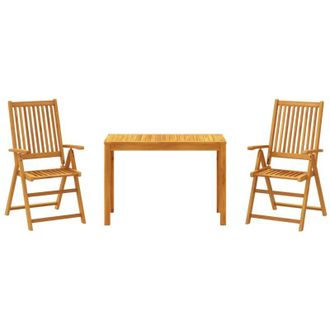 vidaXL Juego De Comedor De Jard&iacute;n 3 Piezas Madera Maciza De Acacia Vidaxl