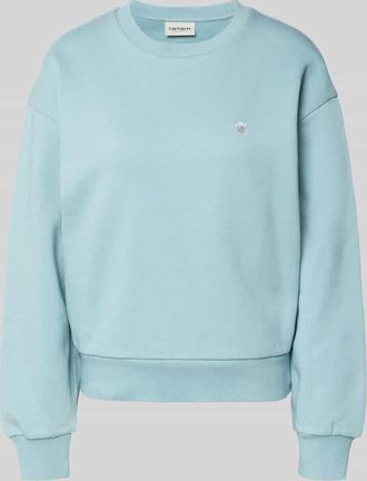 Carhartt Work in Progress Sweatshirt mit Logo-Stitching Modell CASEY in Hellblau, Gr&ouml;&szlig;e XS