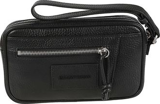 Emporio Armani Logo Beauty Case - Heren - Toilettassen - Zwart - ONE Size - Leer - Tassen