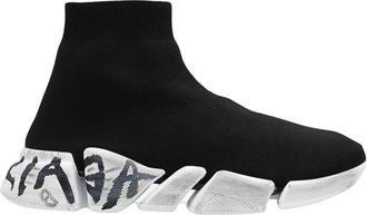 Balenciaga Speed 2.0 graffiti sock sneakers - Dames - Sneakers - Zwart - 38 EU - Polyester - Schoenen