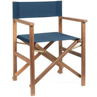 BIZZOTTO Bizzotto - Sedia Regista Noemi Blu - Legno di Acacia - Tessuto Poliestere - 52x59x83 cm