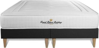 Royal Palace Bedding Royal Palace Bedding - Base Tapizada Negro + Colch&oacute;n Con Muelles Y Viscoel&aacute;stica 2x100x200