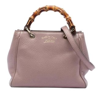 Gucci Pre-owned Bamboo Shopper - Dames - Pre-owned - Roze - Maat: ONE Size Leer
