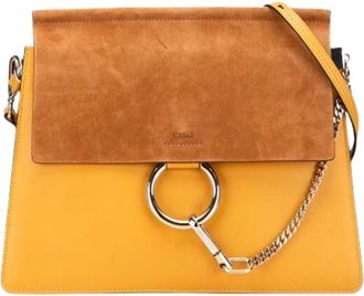Chlo&eacute; Pre-owned Cross Body Bags, female, Yellow, Size: ONE SIZE Pre-owned Leather Shoulder Bag