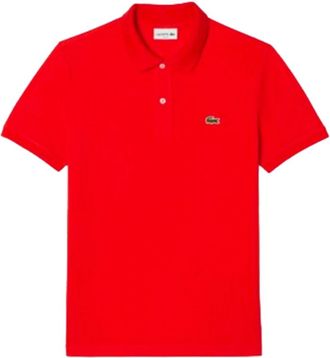 Lacoste Slim Fit Katoenen Polo Shirt (Rood) - Heren - Polos - Rood - XS - Katoen - Tops